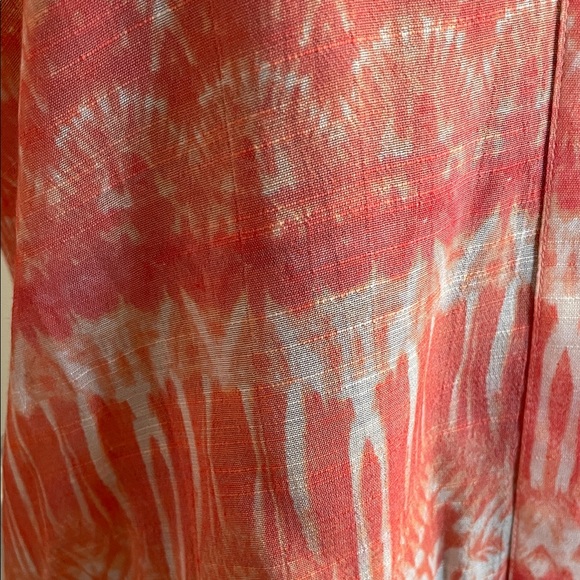 Zac & Rachel V-Neck Coral and White Blouse - Picture 2 of 10